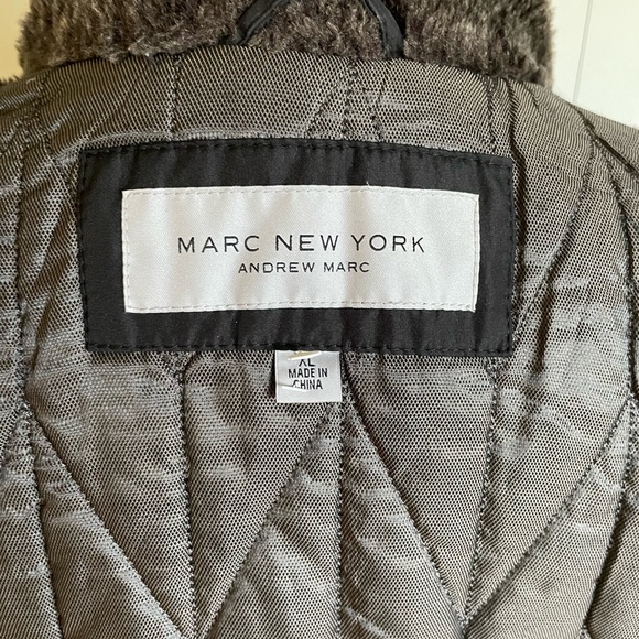 💥MARC NEW YORK Andrew Marc Men’s Black  Parka Jacket XL EUC - Picture 8 of 10